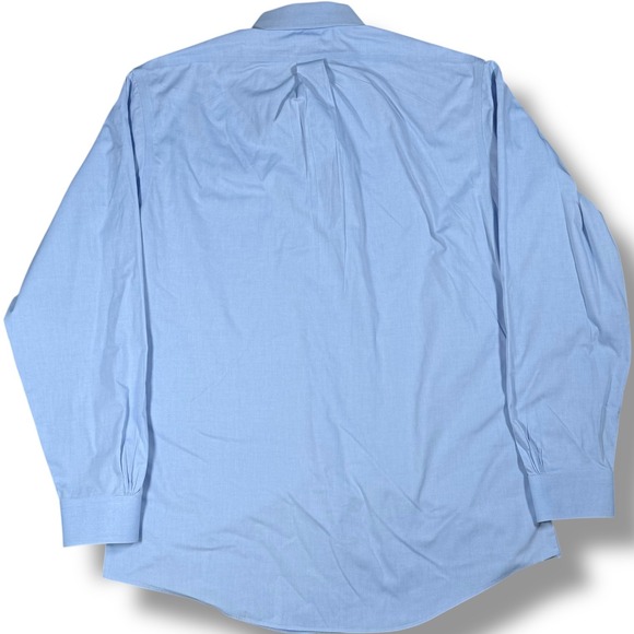 Brooks Brothers Regent Fit Non Iron Blue Button Up Dress Shirt Mens 16 Large - Picture 3 of 8